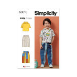 Patron simplicity s3013. a - t - shirt  capuche et jeans enfants 1 - 4 ans - simplicity - mondial tissus ...