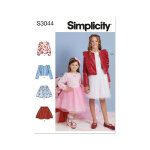 Patron simplicity s3044. k5 - jupes, veste et haut tricot pour enfants 7 � 14 ans - simplicity - mondial ...