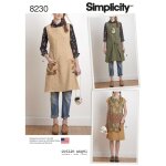 Patron simplicity s8230. a - robe tablier dames 34 - 52 - simplicity - mondial tissus