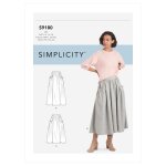 Patron simplicity s9180. h5 - jupe longue fronce taille ample 34 - 42 - mondial tissus