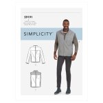 Patron simplicity s9191. a - blouson homme bodywarmer zipp col droit 44 - 60 - simplicity - mondial ...
