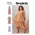 Patron simplicity s9265 - robe ample �tage, fronc�e sous - poitrine 32 - 54 - simplicity - mondial tissus ...