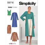 Patron simplicity s9716. p5 - haut en tricot 40 - 48 - simplicity - mondial tissus