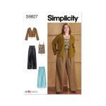 Patron simplicity s9827. w2 - pantalons en deux longueurs, camisole cardigan femmes 48 - 56 - simplicity ...