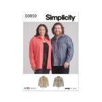 Patron simplicity s9859. bb - chemises unisexes grandes tailles 56 - 66 - simplicity - mondial tissus ...