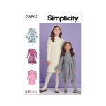Patron simplicity s9862. k5 - robes en tricot enfants filles 7 - 14 ans - mondial tissus