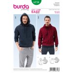 Patron sweat - shirt homme - burda n6718 - burda - mondial tissus