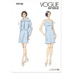 Patron v2126d5 veste ample pour femme du 32 au 40 - vogue - vogue - mondial tissus