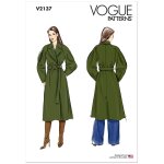 Patron v2137y5 manteau trench pour femme du 46 au 54 - vogue - vogue - mondial tissus