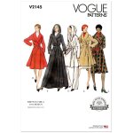 Patron v2145b5 manteau vintage pour femme du 36 au 44 - vogue - vogue - mondial tissus