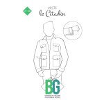 Patron veste homme le citadin du xs au xxl - les bg - bg - mondial tissus