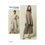 Patron vogue 1550e5 tunique femme mouchoir & pantalon par paco peralta barcelona - du 42 au 50 - vogue ...