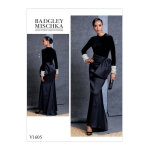 Patron vogue 1605a5 ensemble soire femme top et jupe longue trane - du 34 au 42 - vogue - mondial tissus ...