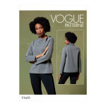 Patron vogue 1635y pull femme col montant drap du 32 au 42 - vogue - mondial tissus