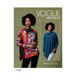 Patron vogue 1637y pull tunique femme asymtrique par marcy tilton - du 32 au 42 - vogue - mondial tissus ...