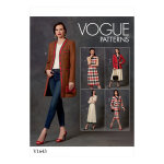Patron vogue 1643a5 ensemble femme veste, robe & jupe du 34 au 42 - vogue - mondial tissus