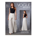 Patron vogue 1702h5 pantalon large avec surjupe du 34 au 42 - vogue - mondial tissus