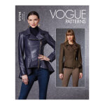 Patron vogue 1714b5 veste style perfecto avec basque du 36 au 44 - vogue - mondial tissus