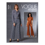 Patron vogue 1719f5 combinaison pantalon zippe avec col et revers du 44 au 52 - vogue - mondial tissus ...
