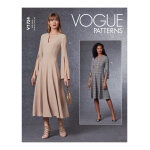 Patron vogue 1724b5 robe, buste moulant, dcoupes princesses, manches fendues du 36 au 44 - vogue - mondial ...