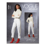 Patron vogue 1729f5 pantalon court avec plis repris au bas de jambes du 44 au 52 - vogue - mondial tissus ...