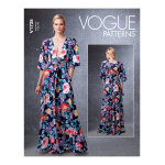 Patron vogue 1735y robe longue, dcollet plongeant du 32 au 42 - vogue - mondial tissus