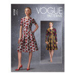 Patron vogue 1737e5 robe ajust�e avec ceinture int�gr�e du 42 au 50 - vogue - mondial tissus