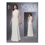 Patron vogue 1748ax5 robe sirne longue, col droit, emmanchure amricaine du 32 au 40 - vogue - mondial ...