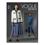 Patron vogue 1757b5 - ensemble veste, jupe, pantalon et ceinture du 36 au 44 - vogue - mondial tissus ...