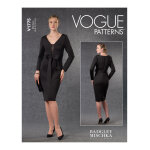 Patron vogue 1775b5 - robe ajuste avec n ud au devant du 36 au 44 - vogue - mondial tissus