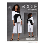Patron vogue 1804b5 - ensemble tunique  coutures asymtrique et pantalon court femme du 36 au 44 - vogue ...