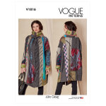 Patron vogue 1816a - manteau femme, r�versible et oversized du 34 au 48 - vogue - mondial tissus