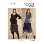 Patron vogue 1820a - ensemble top et jupe avec dcoupes asymtriques du 34 au 48 - vogue - mondial tissus ...