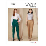 Patron vogue 1829b5 - pantalon femme, taille haute et plis devant du 36 au 44 - vogue - mondial tissus ...