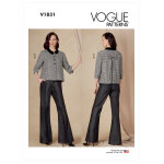 Patron vogue 1831f5 - ensemble femme, veste courte et pantalon vas du 44 au 52 - vogue - mondial tissus ...