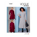 Patron vogue 1837f5 - manteau femme crois� style redingote du 44 au 52 - vogue - mondial tissus