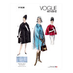 Patron vogue 1838a - cape femme avec ou sans col du 34 au 48 - vogue - mondial tissus