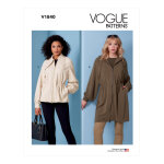 Patron vogue 1840a - veste femme zippe, manches raglan et taille lastique du 34 au 48 - vogue - mondial ...