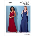 Patron vogue 1842f5 - robe de soire longue sans manches avec dcoupe sous - poitrine du 44 au 52 - vogue ...