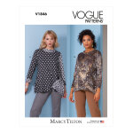 Patron vogue 1846a - top en maille, col montant et bas asymtrique du 34 au 48 - vogue - mondial tissus ...