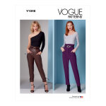 Patron vogue 1848b5 - pantalon court taille haute, coupe carotte du 36 au 44 - vogue - mondial tissus ...