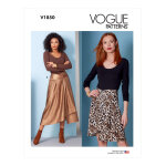 Patron vogue 1850b5 - jupe portefeuille asymtrique du 36 au 44 - vogue - mondial tissus