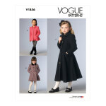 Patron vogue 1856cl - veste et manteau style redingote fille de 6  8 ans - vogue - mondial tissus