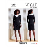 Patron vogue 1858b5 - robe femme ajust�e, manches 3 / 4 du 36 au 44 - vogue - mondial tissus