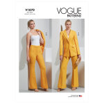 Patron vogue 1870b5 - ensemble blazer col et revers et pantalon flared du 36 au 44 - vogue - mondial ...