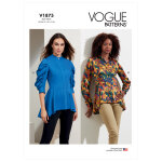 Patron vogue 1875y5 - top peplum avec basque et manches bouffantes du 46 au 54 - vogue - mondial tissus ...