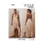Patron vogue 1881zz - robe dos nu du 44 au 52zz - vogue - mondial tissus