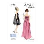 Patron vogue 1885a5 - robe de soire sans bretelle du 34 au 42 - vogue - mondial tissus