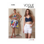 Patron vogue 1893e5 - haut, short et jupe du 42 au 50e5 - vogue - mondial tissus