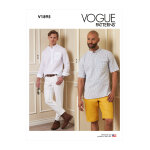 Patron vogue 1895muu - chemise, short et pantalon pour homme du du 34 � 40 - vogue - mondial tissus